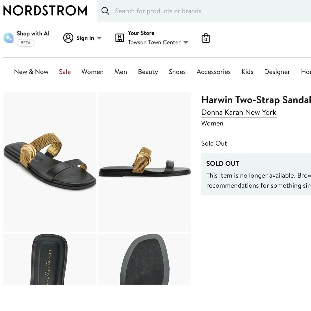 Harwin Two-Strap Sandal
Donna Karan New York